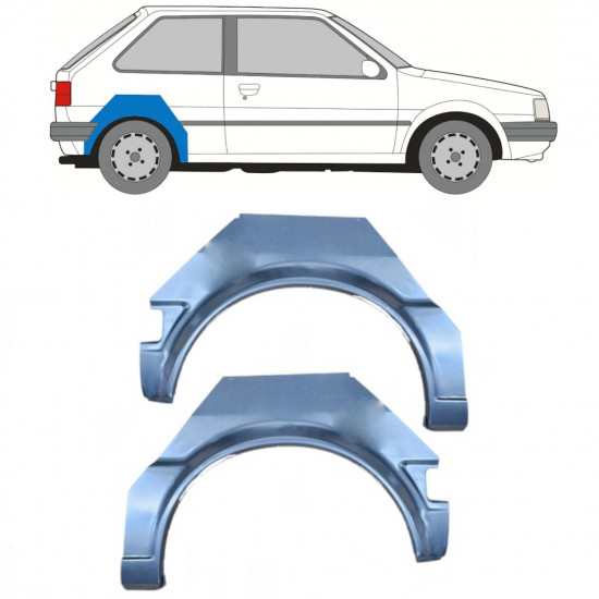 NISSAN MICRA 1982-1992 3 TÜR RADLAUF REPARATURBLECH / SATZ