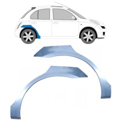 Reparaturblech Kotflügel hinten für Nissan Micra K12 2002-2010 / Links+Rechts / Satz 9627