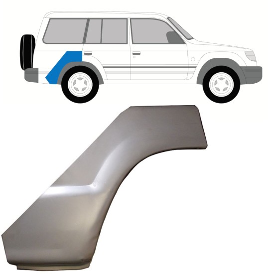 Reparaturblech Kotflügel hinten für Mitsubishi Pajero 1991-2001 / Rechts 16015