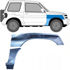 Reparaturblech Kotflügel vorne für Mitsubishi Pajero Pinin 1998-2007 / Rechts / Satz 10055
