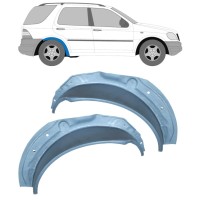 Reparaturblech Innenkotflügel hinten für Mercedes M-Class ML W163 1998-2005 / Links+Rechts / Satz 16292