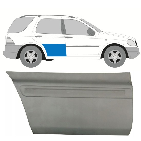 Reparaturblech hintere Tür für Mercedes M-Class ML W163 1998-2005 / Rechts 16090