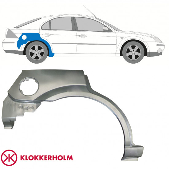 FORD MONDEO 2000-2007 RADLAUF REPARATURBLECH / RECHTS