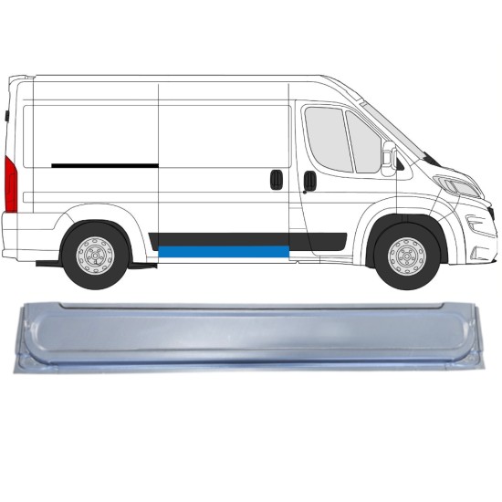 Reparaturblech innere Schiebetür für Opel Movano 2021-2026 / Rechts 16404