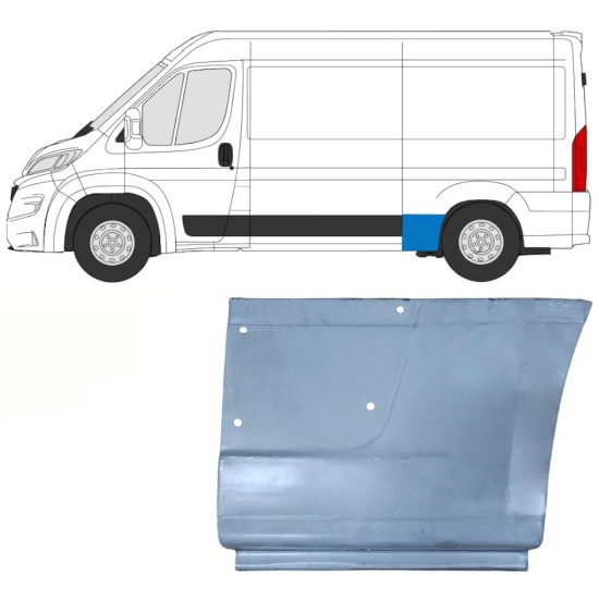 Reparaturblech Kotflügel hinten für Opel Movano 2021-2026 / Links 16510