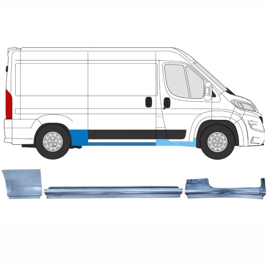 Reparaturblech-Set für Opel Movano 2021-2026 / Rechts / 16526