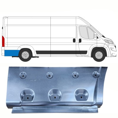 Reparaturblech Kotflügel hinten für Opel Movano 2021-2026 / Rechts 16530