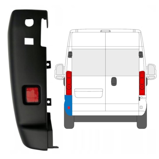 Stoßstange Ecke hinten 180 Grad für Opel Movano 2021-2026 / Links 16037