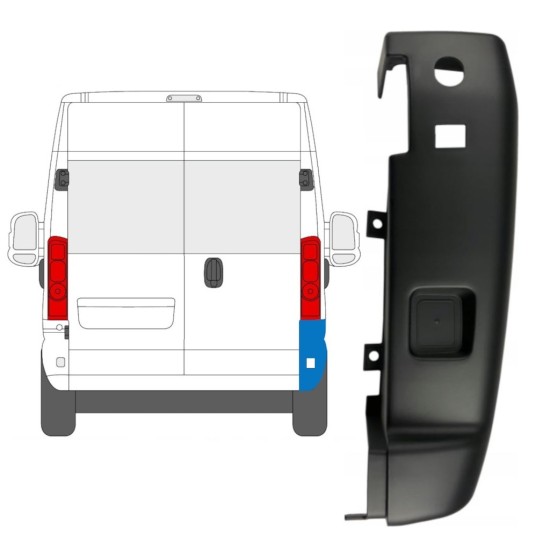 Stoßstange Ecke hinten 180 Grad für Opel Movano 2021-2026 / Rechts 15799