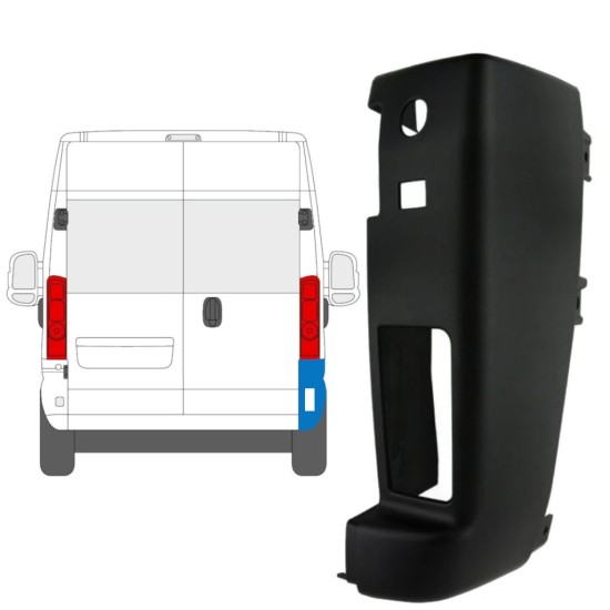 Stoßstange Ecke hinten 180 Grad für Opel Movano 2021-2026 / Rechts 15800