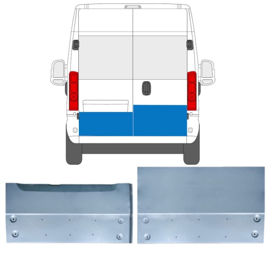 Reparaturblech hintere Tür für Opel Movano 2021-2026 / Links+Rechts 16516