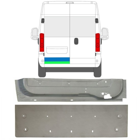 Reparaturblech hintere Tür für Opel Movano 2021-2026 / Rechts / Satz 16518