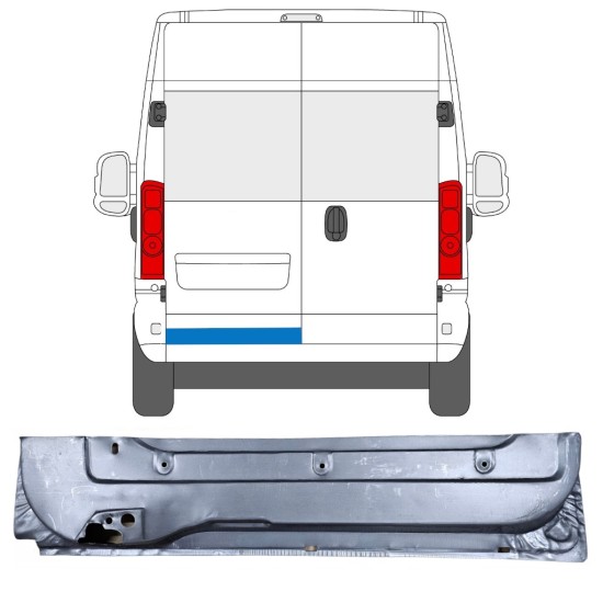 Reparaturblech hintere Tür