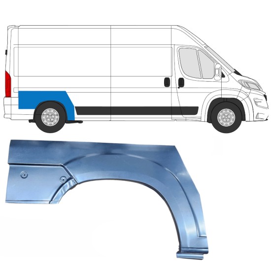 Reparaturblech Kotflügel hinten für Opel Movano 2021-2026 / Rechts 16438