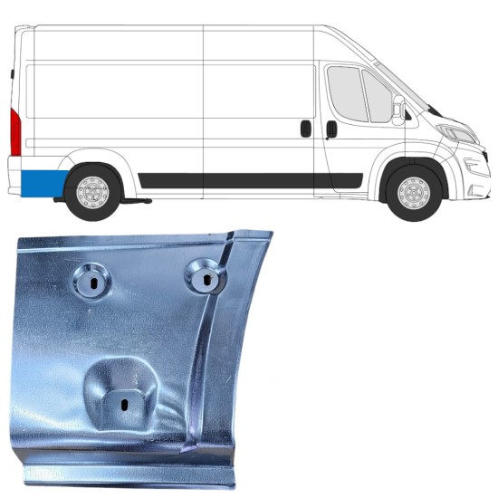 Reparaturblech hinterer Kotflügel hinteres Teil