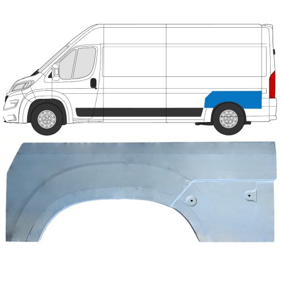 Reparaturblech Kotflügel hinten für Opel Movano 2021-2026 / Links 16962