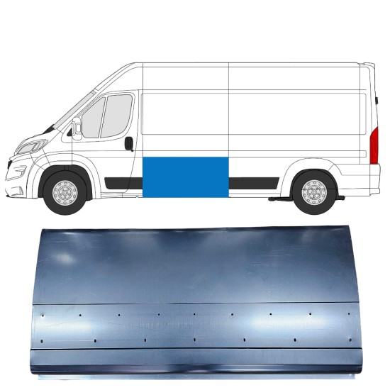 Reparaturblech hoher Seitenbereich für Opel Movano 2021-2026 / Links = Rechts (symmetrisch) 16481