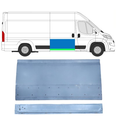 Reparaturblech für Schiebetür, außen unten für Opel Movano 2021-2026 / Rechts 16402