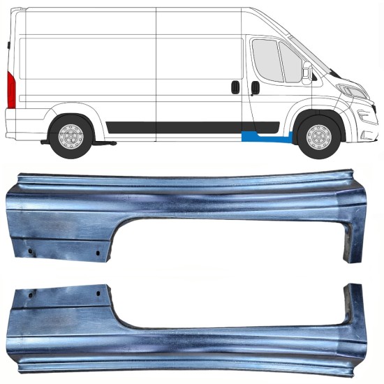 Reparaturblech Schweller vordere Tür für Opel Movano 2021-2026 / Links+Rechts 16421