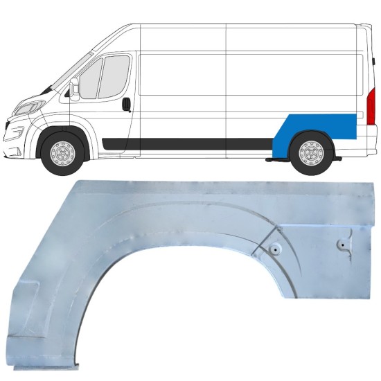 Reparaturblech Kotflügel hinten für Opel Movano 2021-2026 / Links 16952
