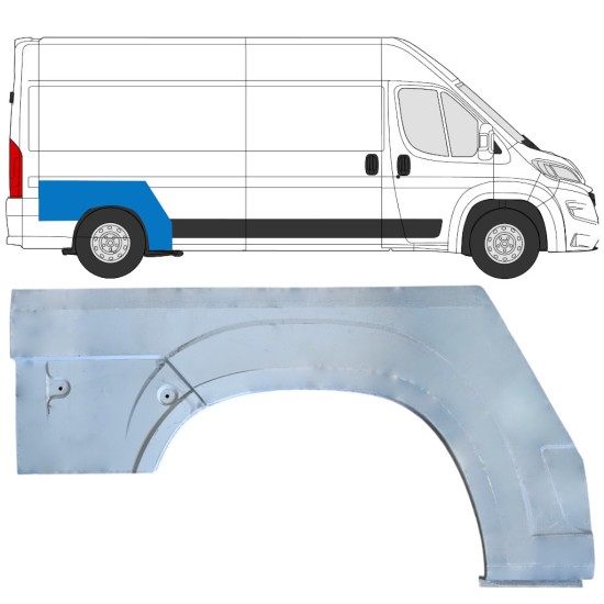 Reparaturblech Kotflügel hinten für Opel Movano 2021-2026 / Rechts 16951