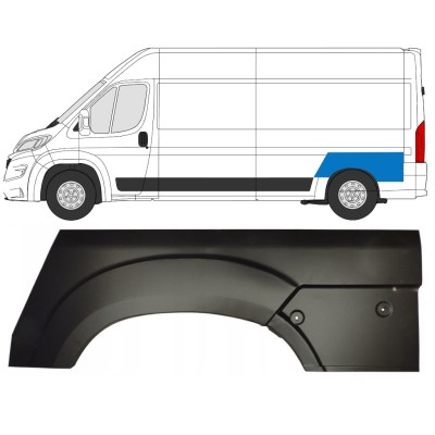 Reparaturblech Kotflügel hinten für Opel Movano 2021-2026 / Links 16442