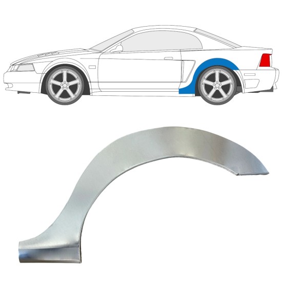 Reparaturblech Kotflügel hinten für Ford Mustang 1999-2004 Grand / Links 16840