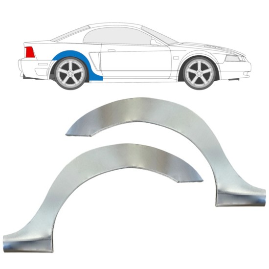 Reparaturblech Kotflügel hinten für Ford Mustang 1999-2004 Grand / Links+Rechts / Satz 16841