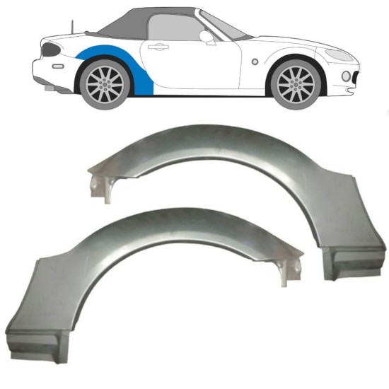 Reparaturblech Kotflügel hinten für Mazda MX-5 2005-2015 / Links+Rechts / Satz 16145