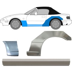 Reparaturblech Schweller + vorderer + hinterer Kotflügel für Mazda MX-5 1989-1998 / Links / Satz 12581