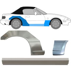 Reparaturblech Schweller + vorderer + hinterer Kotflügel für Mazda MX-5 1989-1998 / Rechts / Satz 12580