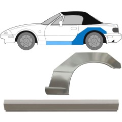 Reparaturblech Schweller + Kotflügel hinten für Mazda MX-5 1989-1998 / Links / Satz 11142