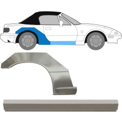 Reparaturblech Schweller + Kotflügel hinten für Mazda MX-5 1989-1998 / Rechts / Satz 11141