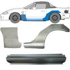 Reparaturblech Schweller + vorderer + hinterer Kotflügel für Mazda MX-5 1998-2005 NB / Links / Satz 11151