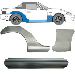 Reparaturblech Schweller + vorderer + hinterer Kotflügel für Mazda MX-5 1998-2005 NB / Rechts / Satz 11150