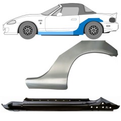 Voll schweller + hinten Kotflügel Reparaturblech für Mazda MX-5 1998-2005 NB / Links / Satz 11146