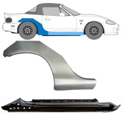 Voll schweller + hinten Kotflügel Reparaturblech für Mazda MX-5 1998-2005 NB / Rechts / Satz 11145