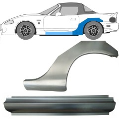 Reparaturblech Schweller + Kotflügel hinten für Mazda MX-5 1998-2005 NB / Links / Satz 10274