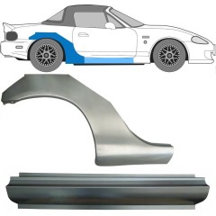 Reparaturblech Schweller + Kotflügel hinten für Mazda MX-5 1998-2005 NB / Rechts / Satz 10273
