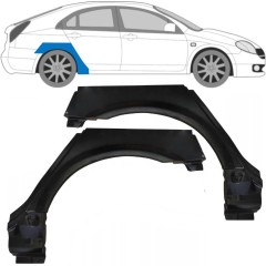 Reparaturblech Kotflügel hinten für Nissan Primera P12 2001-2007 / Links+Rechts / Satz 9637