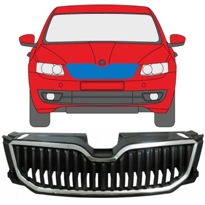 Verchromter Kühlergrill für Skoda Octavia III 2013-2017 9354