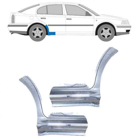 SKODA OCTAVIA 1996-2010 SCHWELLER REPARATURBLECH  / SATZ