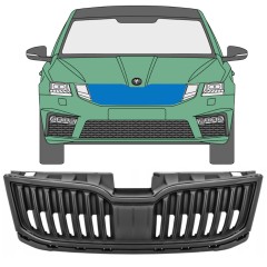 Schwarzer Kühlergrill für Skoda Octavia III 2017-2020 / Satz 7549