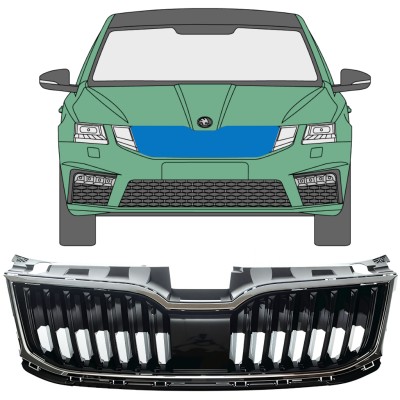 Kühlergrill für Skoda Octavia III 2017-2020 / Satz 7548