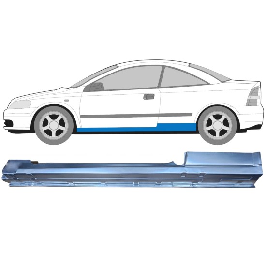 Voll schweller für Opel Astra G 1998-2009 / Links / COUPE 15963