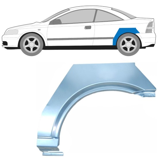 Reparaturblech Kotflügel hinten für Opel Astra G 1998-2009 / Links / COUPE 15960