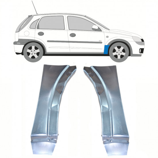 OPEL CORSA 2000-2010 VORNE KOTFLÜGEL REPARATURBLECH / SATZ