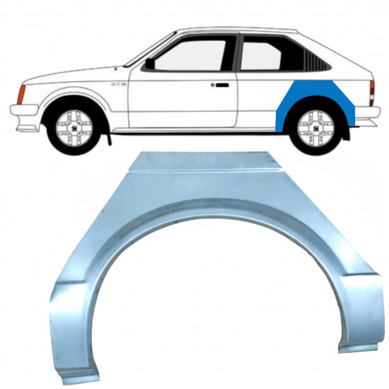 OPEL KADETT D 1979-1984 3 TÜR RADLAUF REPARATURBLECH / LINKS