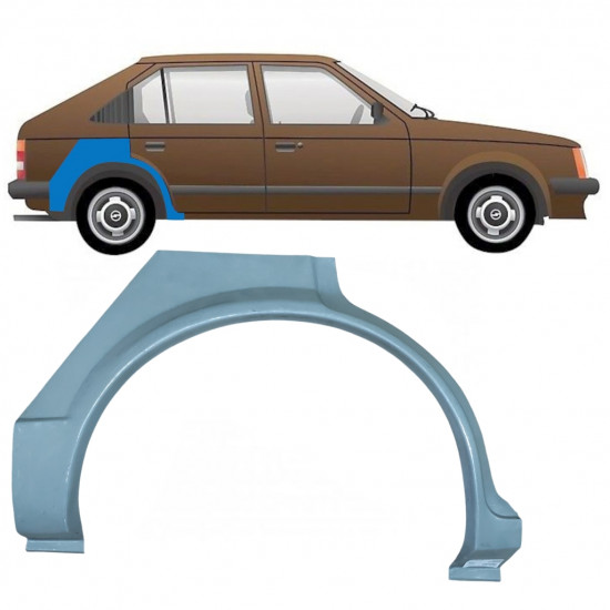 OPEL KADETT D 1979-1984 5 TÜR RADLAUF REPARATURBLECH / RECHTS