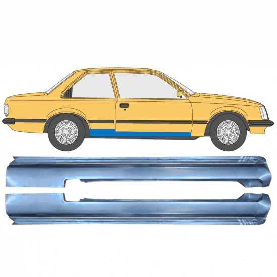 OPEL REKORD E 2 TÜR 1977-1986 SCHWELLER REPARATURBLECH / SATZ